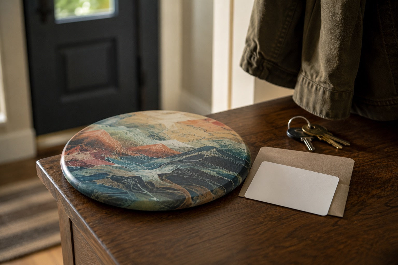 A custom disc golf disc and gift card as a last-minute Christmas gift
