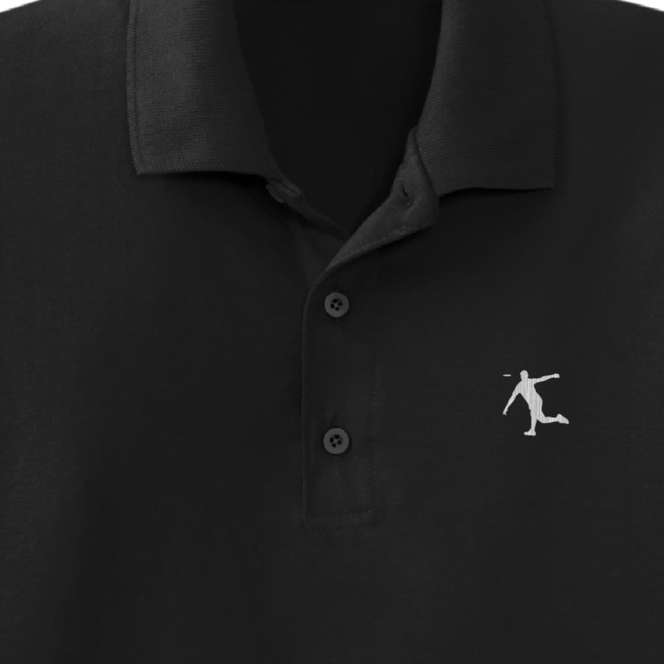The Original Disc Golf Polo Shirt - Black/White