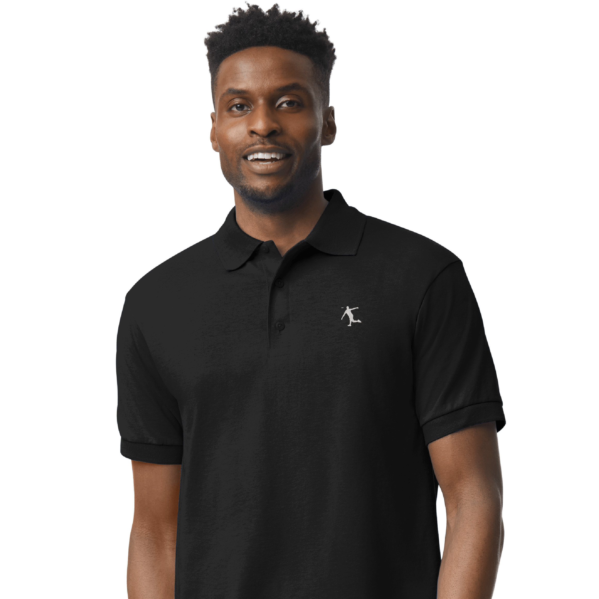 Black golf polo shirt sales