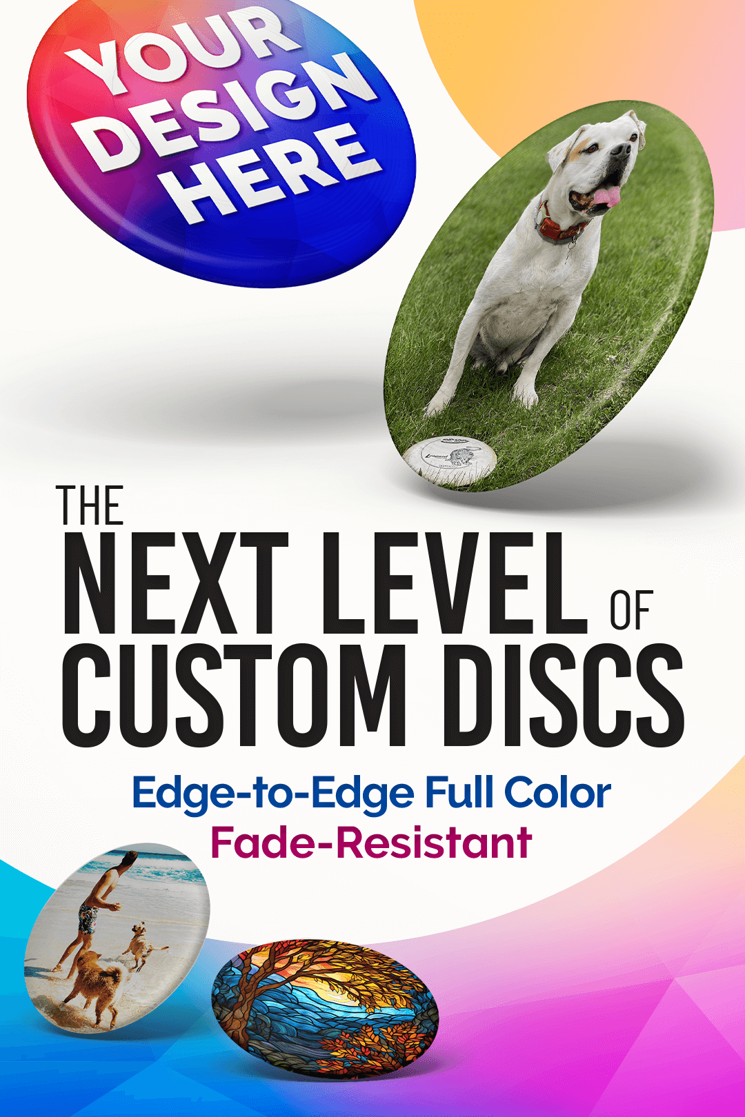 Disc Golf Swag | Edge to Edge Full Color Custom Disc Golf Discs