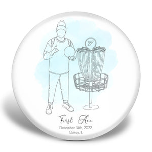 Custom Disc Golf Line Drawing Disc