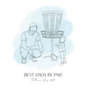 Custom Disc Golf Line Drawing Disc