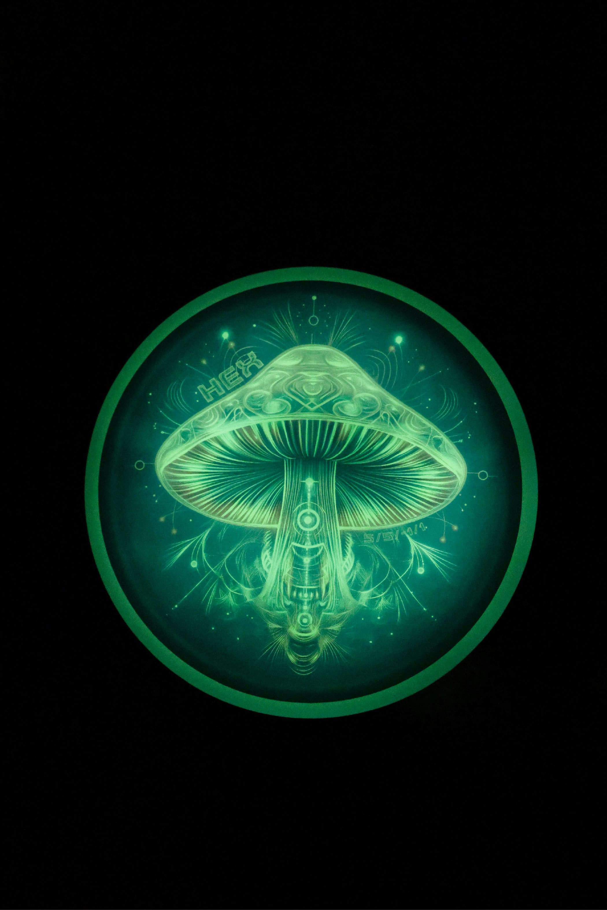 Fully Custom Glow in the Dark Disc Golf Disc, MVP Eclipse 2.0 Wave