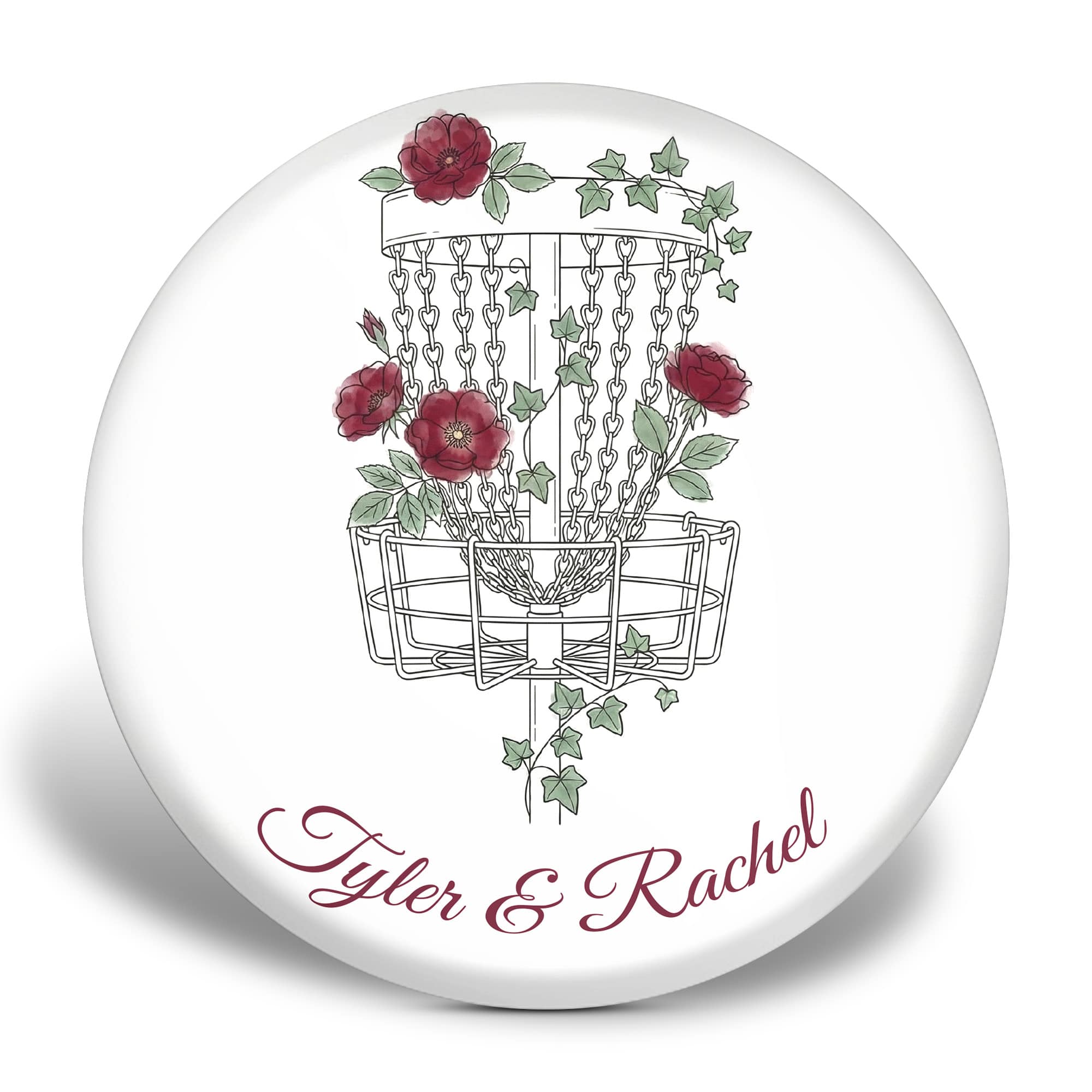 Custom Floral Disc Golf Disc - Personalized Valentine's Edition
