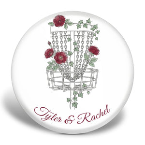 Custom Floral Disc Golf Disc - Personalized Valentine's Edition