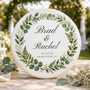 premium garden-wedding lifestyle image with the personalized disc 