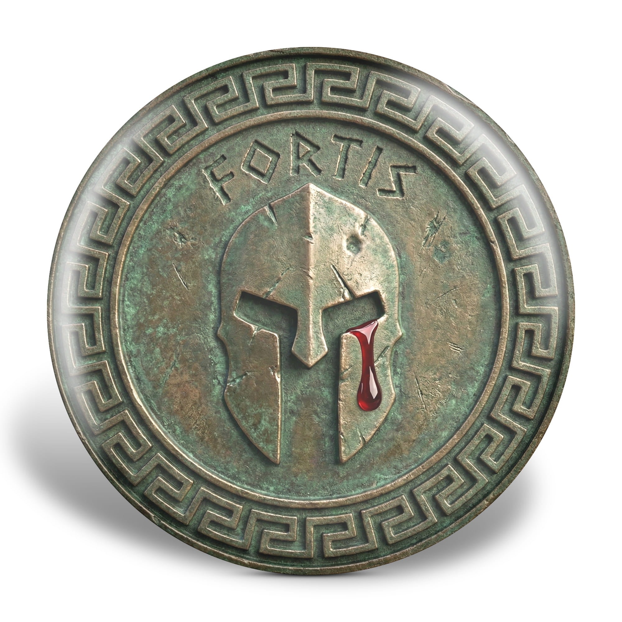 warriors mark spartan helmet blood 3d disc texture