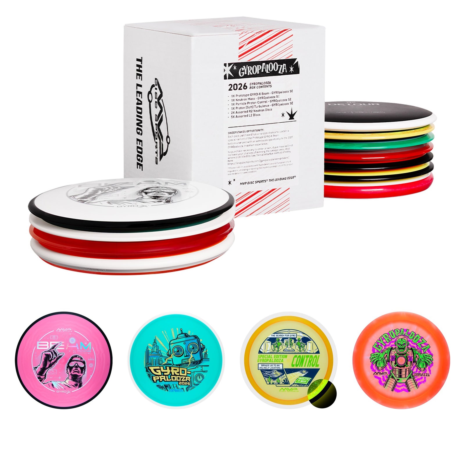 MVP GYROpalooza 2026 mystery box with the four Special Edition discs