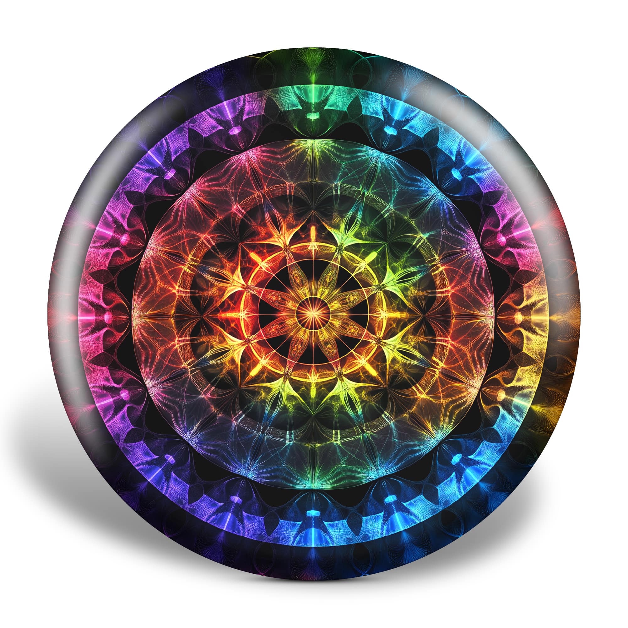 Neon Kaleidoscope Disc Golf Disc