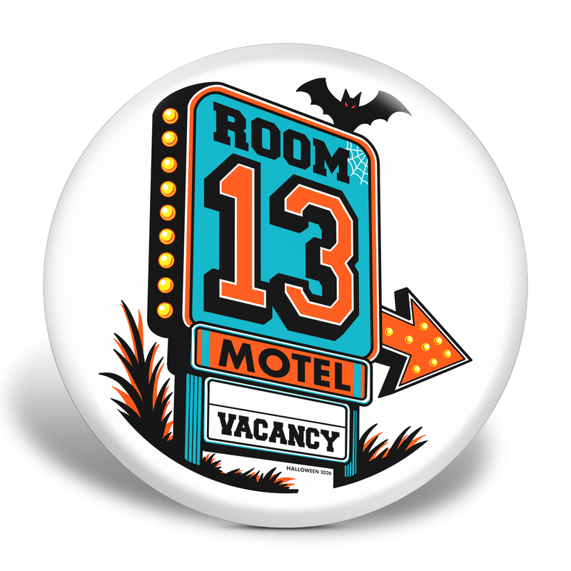 Final Room 13 Halloween artwork on a white Innova Star Mako3; the reflective ghost is hidden at this angle.