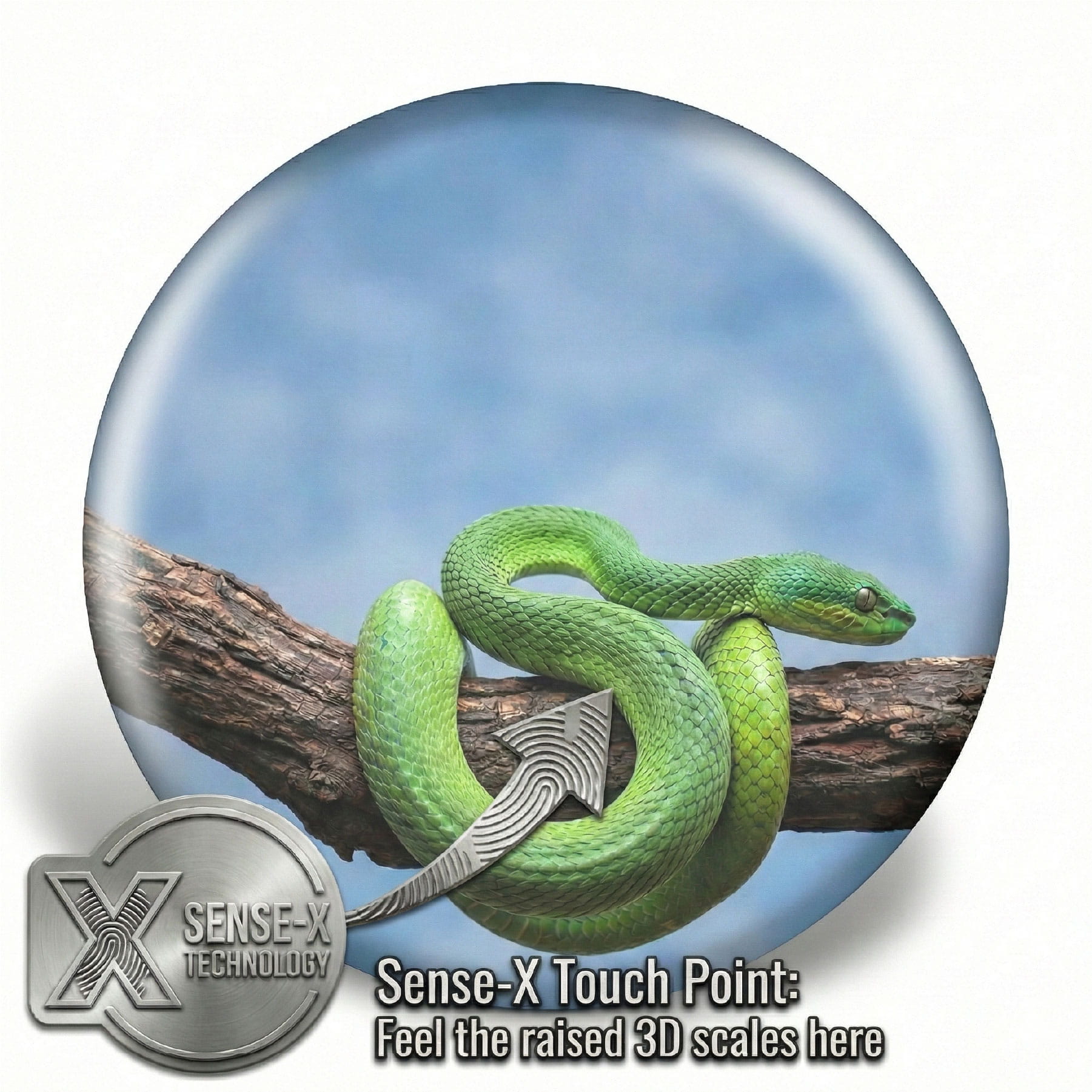 snake 3d texture disc golf disc