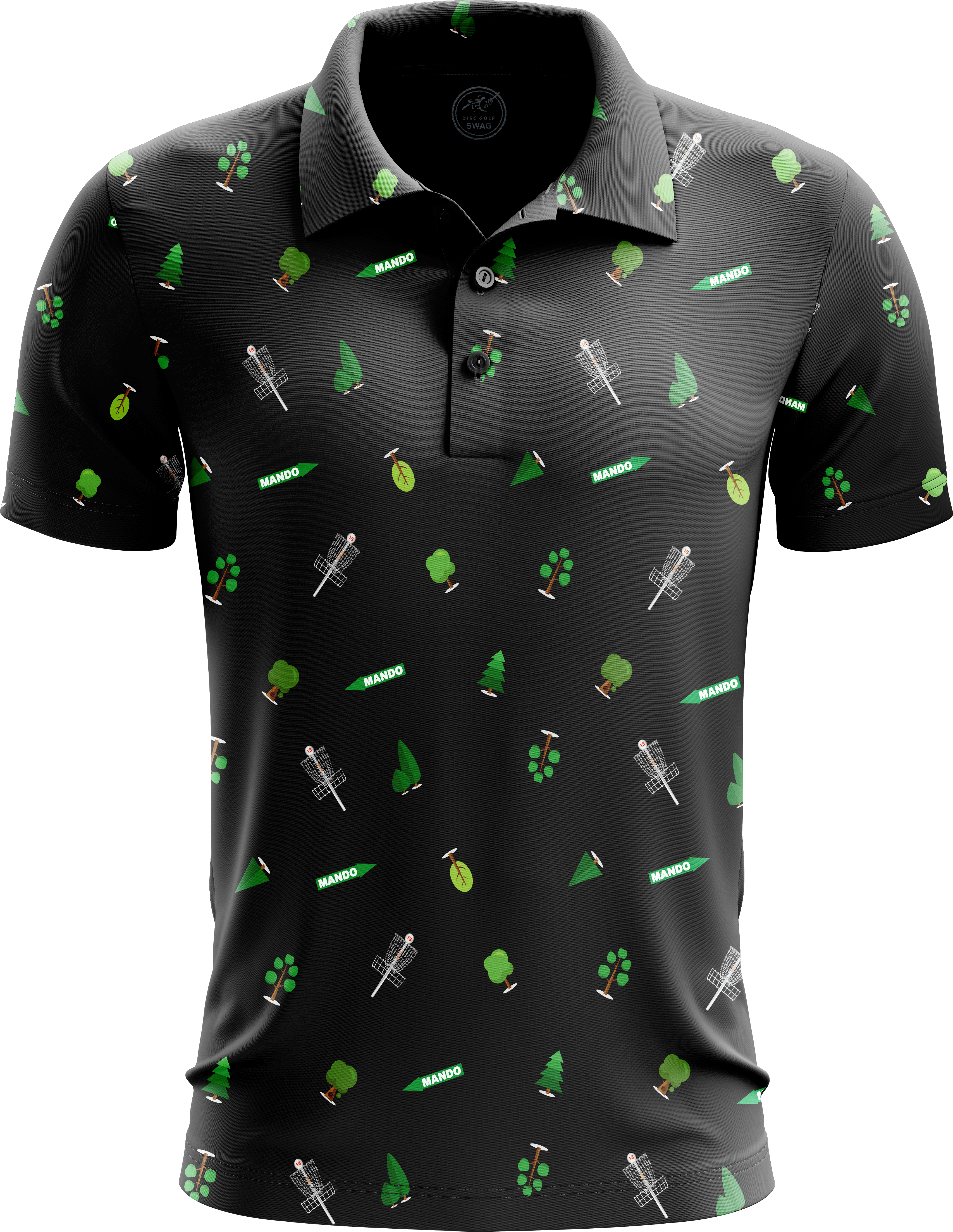 The Mando Disc Golf Performance Polo Custom Disc Golf Shirt